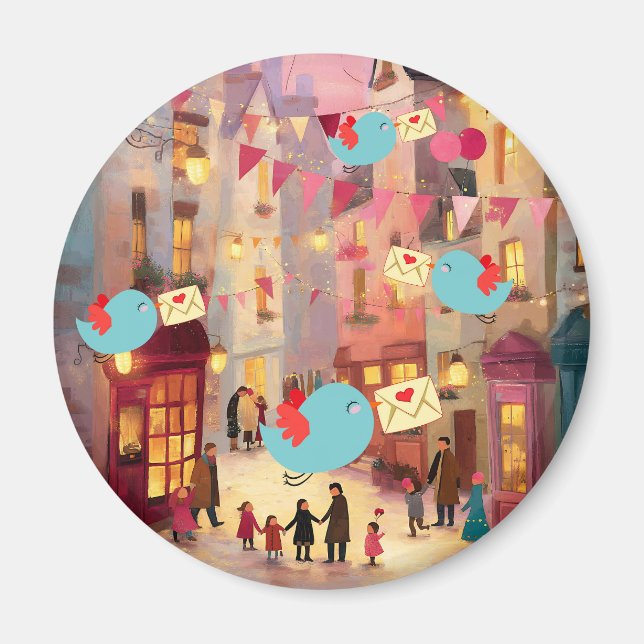SO MANY VALENTINES FOR DELIVERY MAGNET (Front)