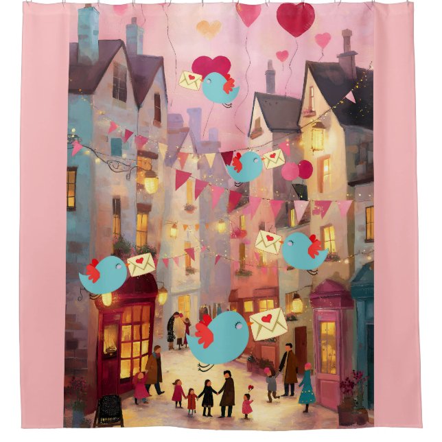 SO MANY VALENTINES FOR DELIVERY SHOWER CURTAIN (Front)