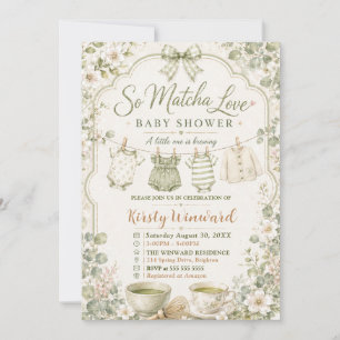 So Matcha Love Baby Shower Invitation