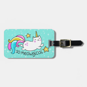 So Meowgical Cute Unicorn kitty glitter sparkles Luggage Tag
