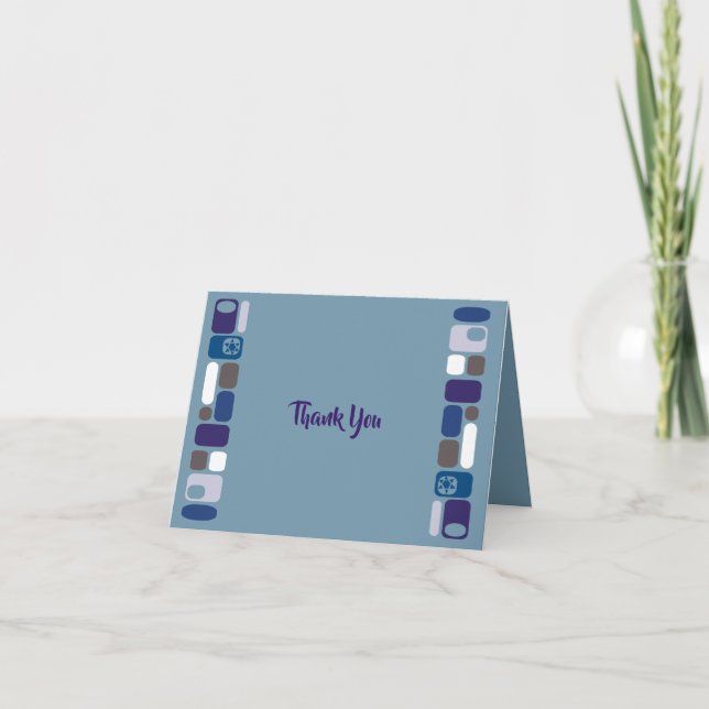 SO MOD Bar Bar Mitzvah Thank You Card (Front)