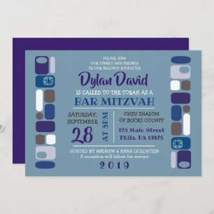 SO MOD Bar Bat Mitzvah Invitation