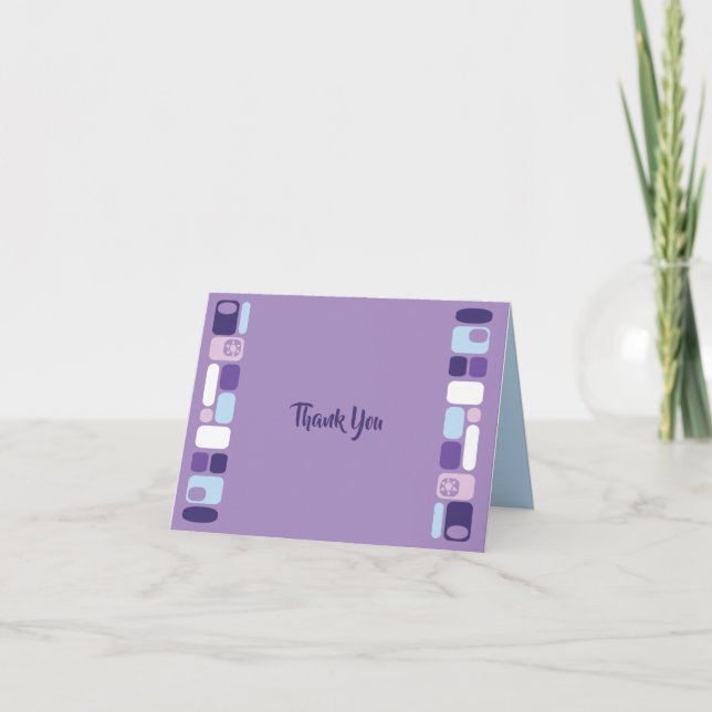 SO MOD Bat Mitzvah Thank You Card (Front)