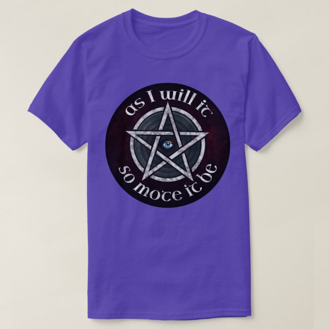 So Mote It Be Pentagram T-Shirt (Design Front)