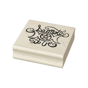 So Mote it Be Triple Moon Goddess Symbol           Rubber Stamp