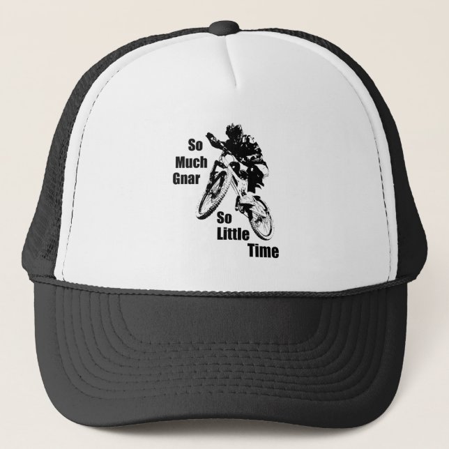 So Much Gnar So Little Time Mountain Bike Trucker Hat (Front)