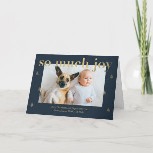So Much Joy Modern Folded Holiday Card