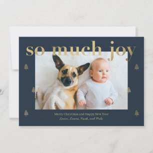So Much Joy Modern Holiday Photo Card