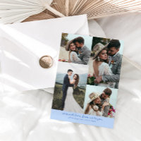 So Much Love Elegant Wedding Photo Icy Blue