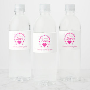 So Much Love Wedding Event Water Bottle Label