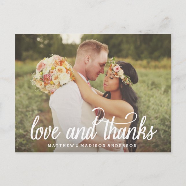 So Much Love | Wedding Thank You Postcard (Front)