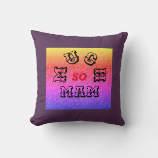 SO MUCH MAM -BLACK-RED-PURPPLE  CUSHION