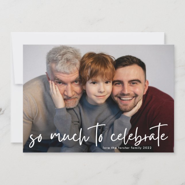 So Much To Celebrate | Photo Christmas Holiday Card (Front)
