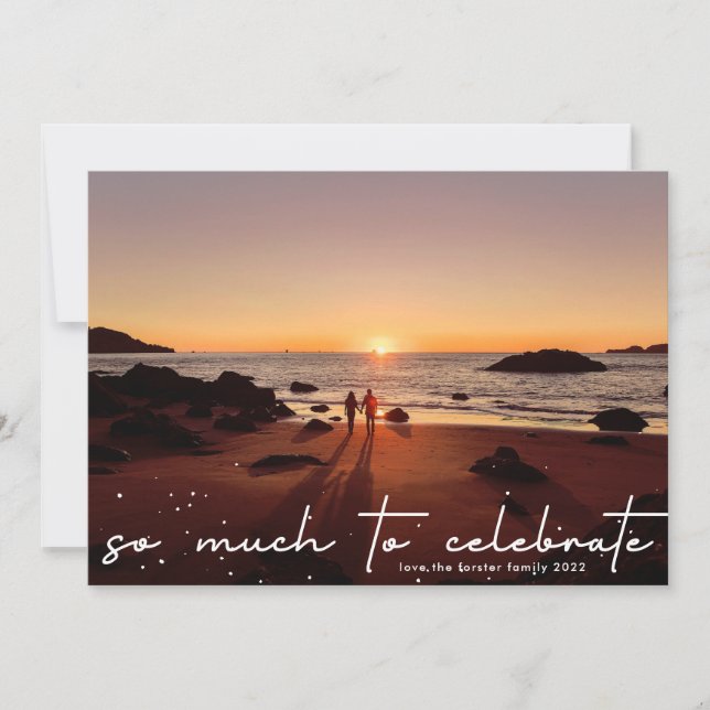 So Much To Celebrate | Photo Christmas Holiday Card (Front)