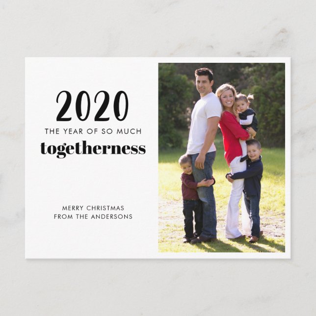So Much Togetherness 2020 Merry Christmas Photo Holiday Postcard (Front)