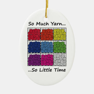So Much Yarn, So Little Time Ceramic Tree Decoration