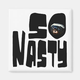 So Nasty! Funny Honey Badger Saying Magnet