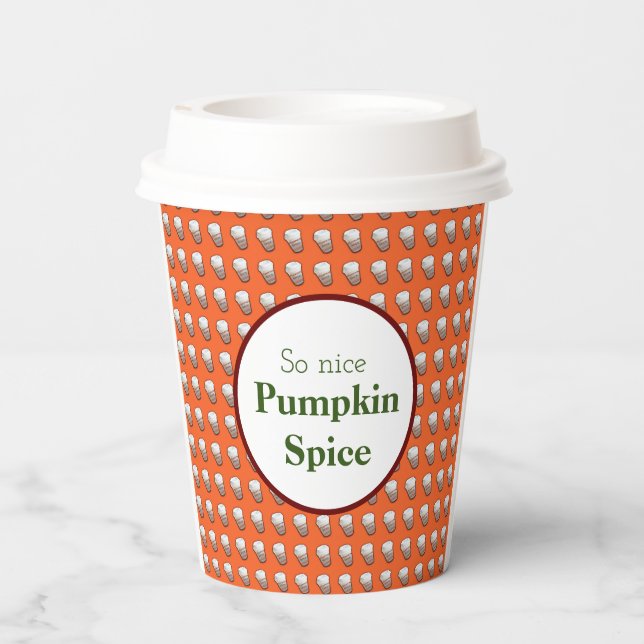 So Nice Pumpkin Spice Paper Cups (Back)