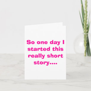 So one day I started this really short story.... Holiday Card
