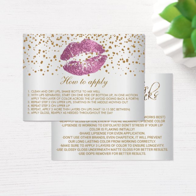 So Pink Glitter Lips Instructions (Desk)