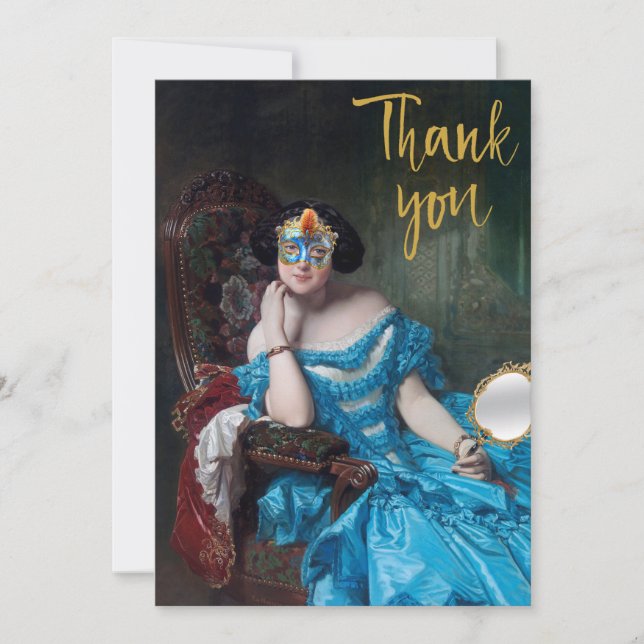  So Posh Masquerade Happy birthday Thank You Card (Front)
