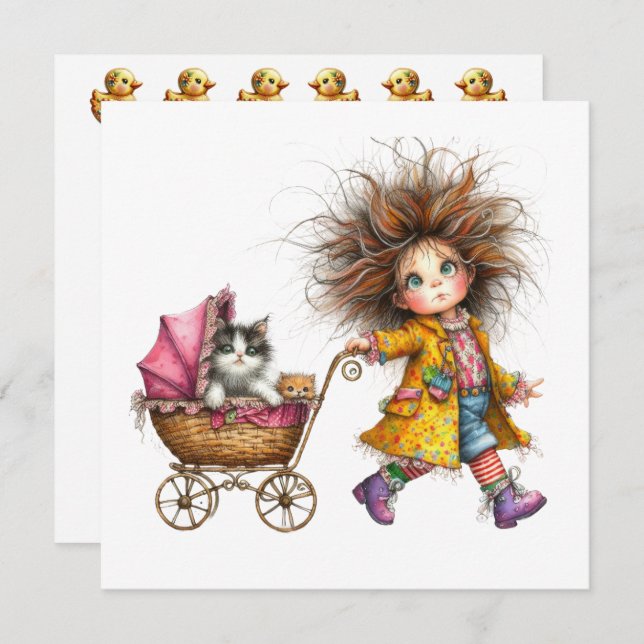 SO Precious Baby Buggy Theme Invitation (Front/Back)