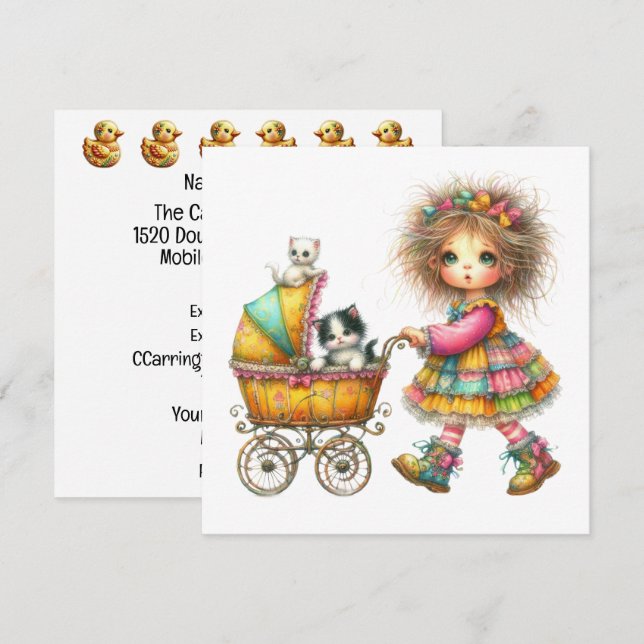 SO Precious Baby Buggy Theme Invitation (Front/Back)