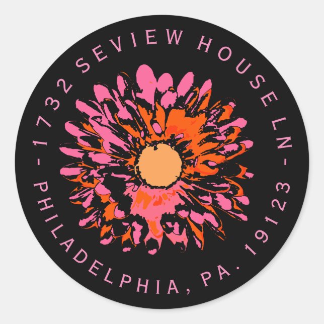 SO PRETTY Bat Mitzvah Return Address Sticker Seal (Front)