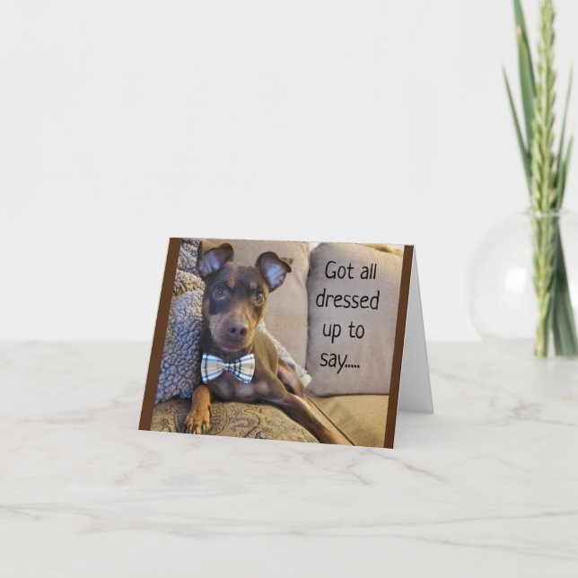 SO READY TO SAY *MERRY CHRISTMAS* BOW TIE!! CARD (Front)