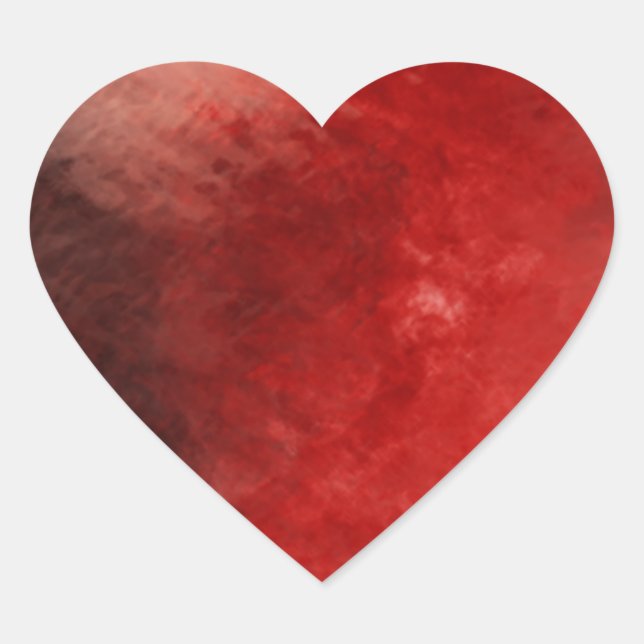 So red abstract 4.1 heart sticker (Front)