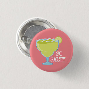 "So Salty" Margarita Glass 3 Cm Round Badge