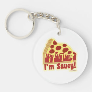 So Saucy Deep Pizza Keychain