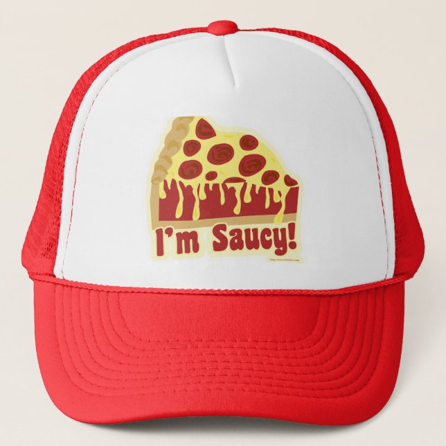 So Saucy Deep Pizza Trucker Hat (Front)