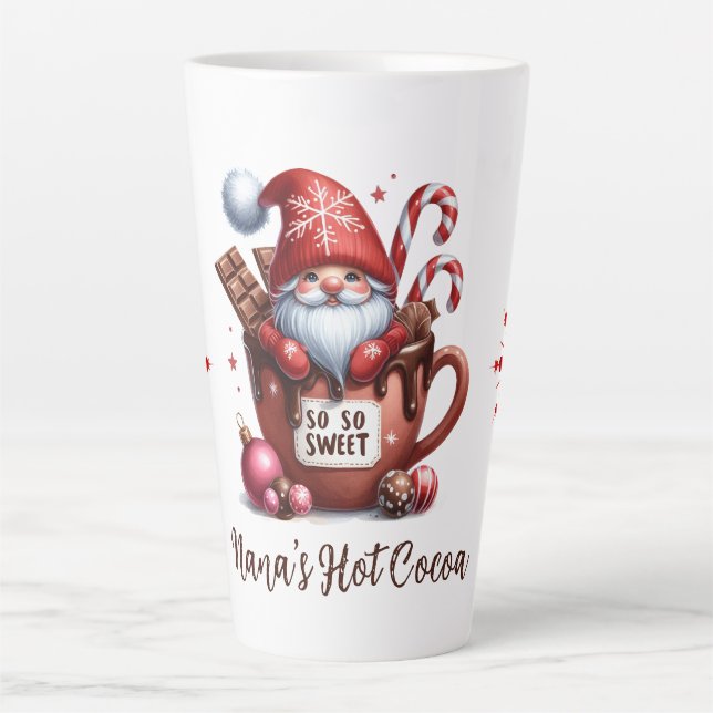 So So Sweet Santa Gnome Latte Mug (Front)
