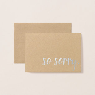 so sorry silver foil card
