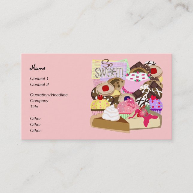 So Sweet! Business Card (Front)