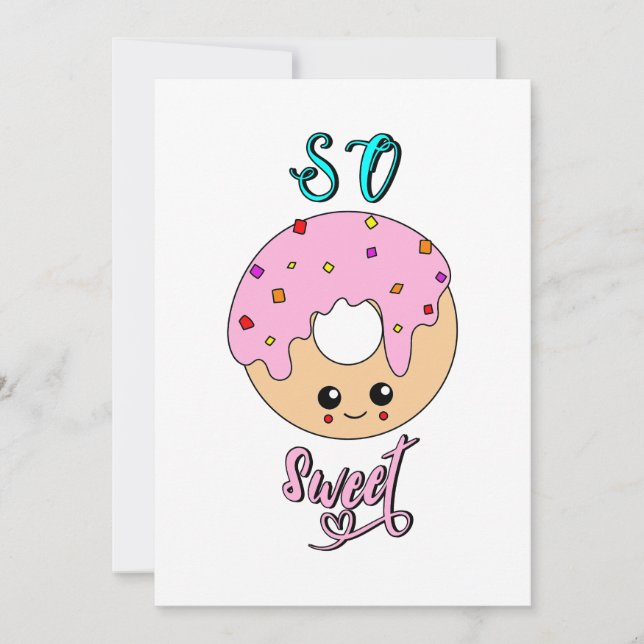 So Sweet doughnuts 2 June Jelly National Doughnut  Thank You Card (Front)