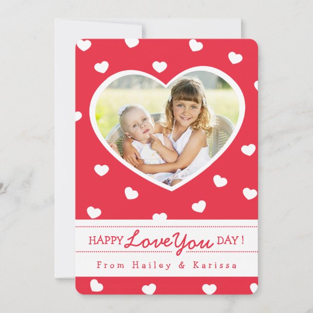 So Sweet Hearts Valentine Photo Card / Red (Front)
