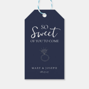 'So Sweet Of You To Come' Candy Wedding Rich Navy Gift Tags