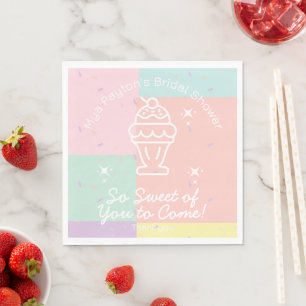 So Sweet of You to Come! Retro Ice Cream Napkin