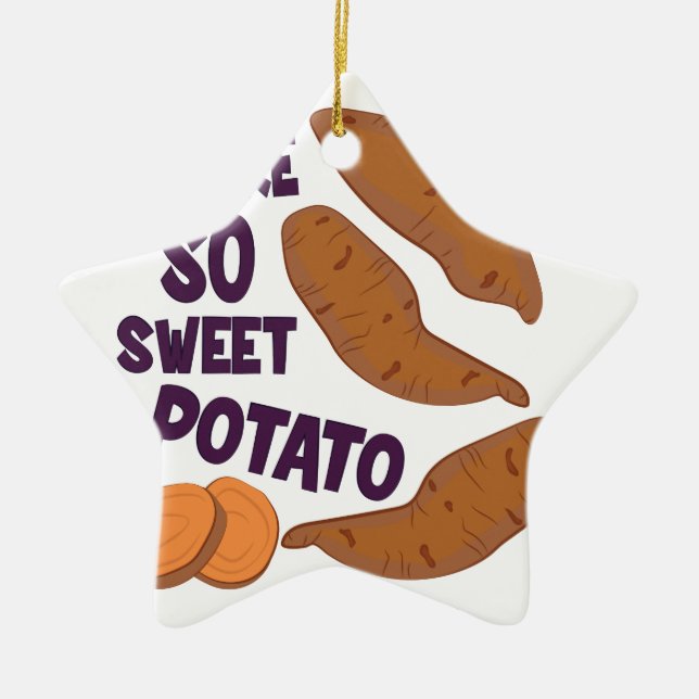 So Sweet Potato Ceramic Tree Decoration (Front)
