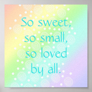 So Sweet, So Small Rainbow Baby Nursery Print