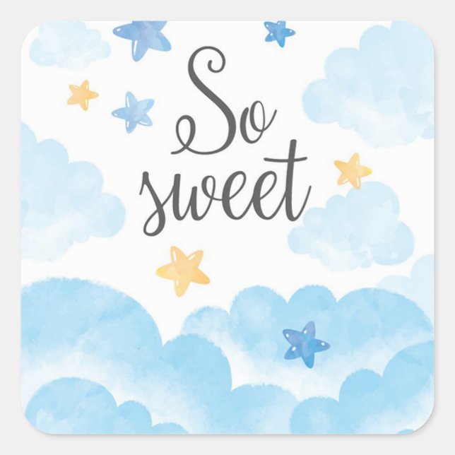 So sweet square sticker (Front)