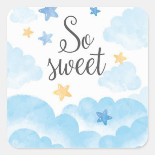 So sweet square sticker