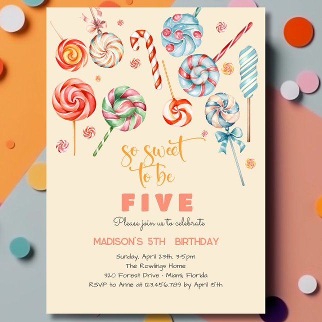 So sweet to be kids birthday invitation (Creator Uploaded)