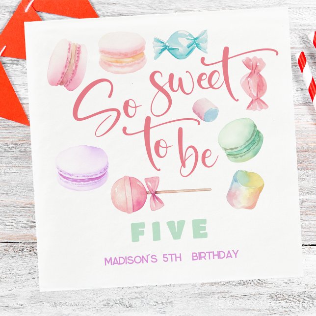 So sweet to be... kids birthday napkin (Creator Uploaded)