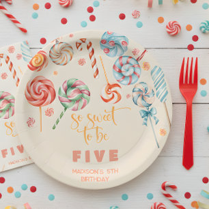 So sweet to be kids birthday paper plate