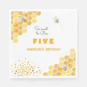 So sweet to bee kids birthday napkin