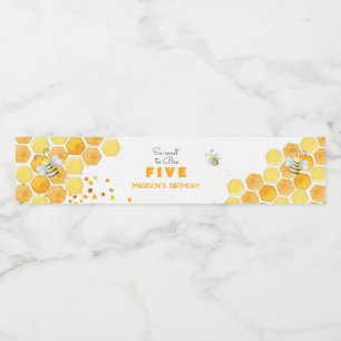 So sweet to bee kids birthday  water bottle label