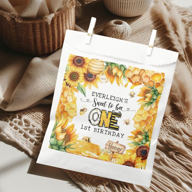 So sweet to bee one floral 1st birthday  favour bags (Creator Uploaded)